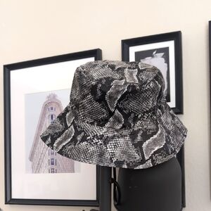 Zara Waterproof Snake Skin Bucket Rain Hat